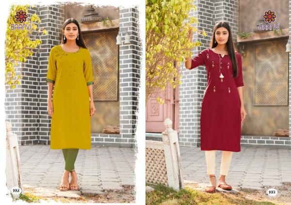 Baanvi Sui Dhaga 1 Fancy Rayon Ethnic Wear Kurti 